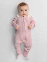 Happy Baby Комбинезон вязаный розовый