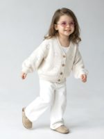 Mimibaby Кардиган Оленёнок узор молочный — изображение 3