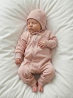 Mimibaby Комбинезон на молнии пудровый — изображение 3