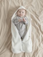 Mimibaby Пеленальный кокон c капюшоном молочный — изображение 3