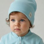 Mimibaby Шапка без отворота из кашкорсе небесная