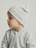 Mimibaby Шапка без отворота из кашкорсе серая — изображение 2