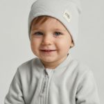 Mimibaby Шапка без отворота из кашкорсе серая
