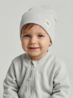 Mimibaby Шапка без отворота из кашкорсе серая