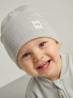 Mimibaby Шапка без отворота из кашкорсе серая — изображение 3