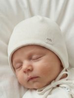 Mimibaby Шапочка на завязках из кашкорсе молочная — изображение 5