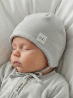 Mimibaby Шапочка на завязках из кашкорсе серая — изображение 2