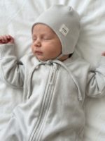 Mimibaby Шапочка на завязках из кашкорсе серая — изображение 3