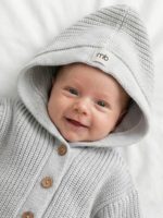 Mimibaby Вязаный комбинезон с капюшоном стальной — изображение 2