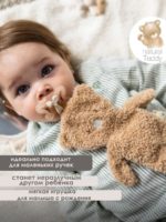 Nattou Мягкая игрушка с держателем для пустышки Teddy Bear Brown — изображение 2