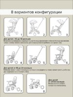 Pituso Трехколесный складной велосипед с сумкой Leve Pro трюфель-беж — изображение 26