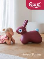 Quut Игрушка-попрыгун Hoppi Bouncing Bunny бордовый — изображение 3