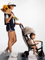 Smartrike Трехколесный складной велосипед-коляска Wonder Max Stone Beige — изображение 4