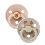 BIBS Набор из 2-х пустышек Studio Colour Ladybug Blush/Sand 18-36 месяцев