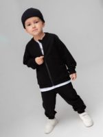 Bodo Костюм из футера (кофта на молнии, брюки) черный — изображение 4