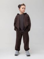 Bodo Костюм из футера (кофта с капюшоном, брюки) кофейный