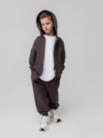 Bodo Костюм (кофта с капюшоном, брюки с отстрочками) коричневый — изображение 6