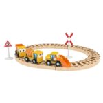 Hape Игровой набор Jadore Стройка с кольцевым шоссе Спецтехника