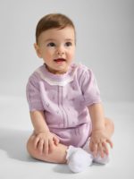 Happy Baby Комплект вязаный (футболка, шорты) лиловый — изображение 3
