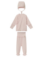 ToucanKids Комплект из ажура (распашонка, ползунки, чепчик) розовый