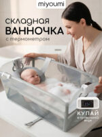 Miyoumi Складная ванночка для купания с термометром Cloud — изображение 2