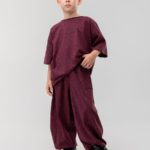 Bodo Костюм (футболка, брюки-алладины) бордовый