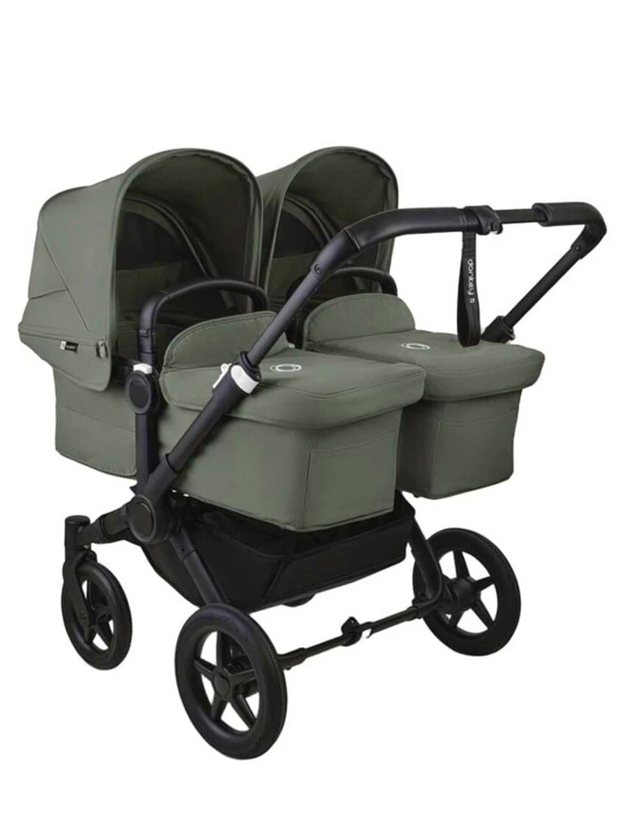 Bugaboo-Kolyaska-dlya-dvojni-2-v-1-Donkey-5-Twin-BlackForest-GreenForest-Green-002 Bugaboo Коляска для двойни 2 в 1 Donkey 5 Twin Black/Forest Green/Forest Green — изображение 1