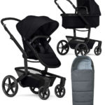 Joolz Коляска 2 в 1 Day 5 Space Black с флисовым конвертом Pure Grey