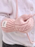 Mimibaby Варежки из шерсти мериноса пудровые — изображение 4