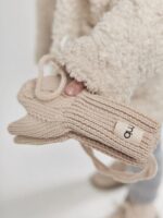 Mimibaby Варежки из шерсти мериноса жемчужные — изображение 2