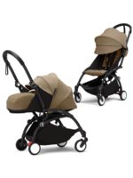 Stokke Коляска 2 в 1 Yoyo3 с мягкой люлькой шасси черное Кофейный