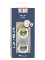 BIBS Набор из 2-х пустышек Colour Glow Latex Anatomical Sage/Cloud 0-6 месяцев — изображение 4