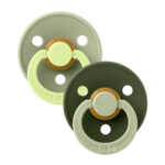 BIBS Набор из 2-х пустышек Studio Colour Fusion Latex Sage/Hunter Green Mix 6-18 месяцев