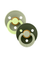 BIBS Набор из 2-х пустышек Studio Colour Fusion Latex Sage/Hunter Green Mix 6-18 месяцев