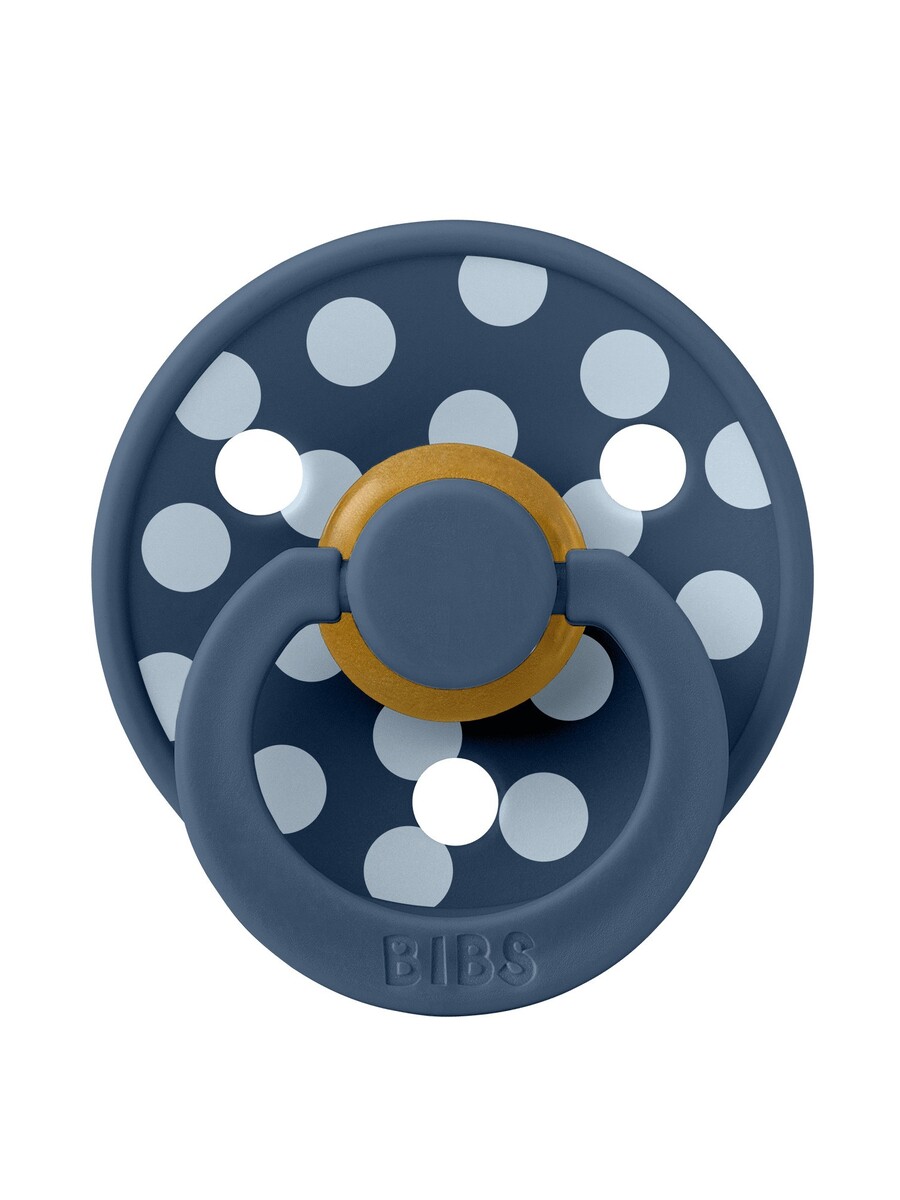 BIBS Пустышка Studio Colour Polka Baby BlueSteel Blue 0-6 месяцев BIBS Пустышка Studio Colour Polka Baby Blue/Steel Blue 0-6 месяцев — изображение 1