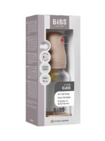 BIBS Стеклянная бутылочка в наборе с латексной соской, медленный поток 120мл Blush — изображение 4