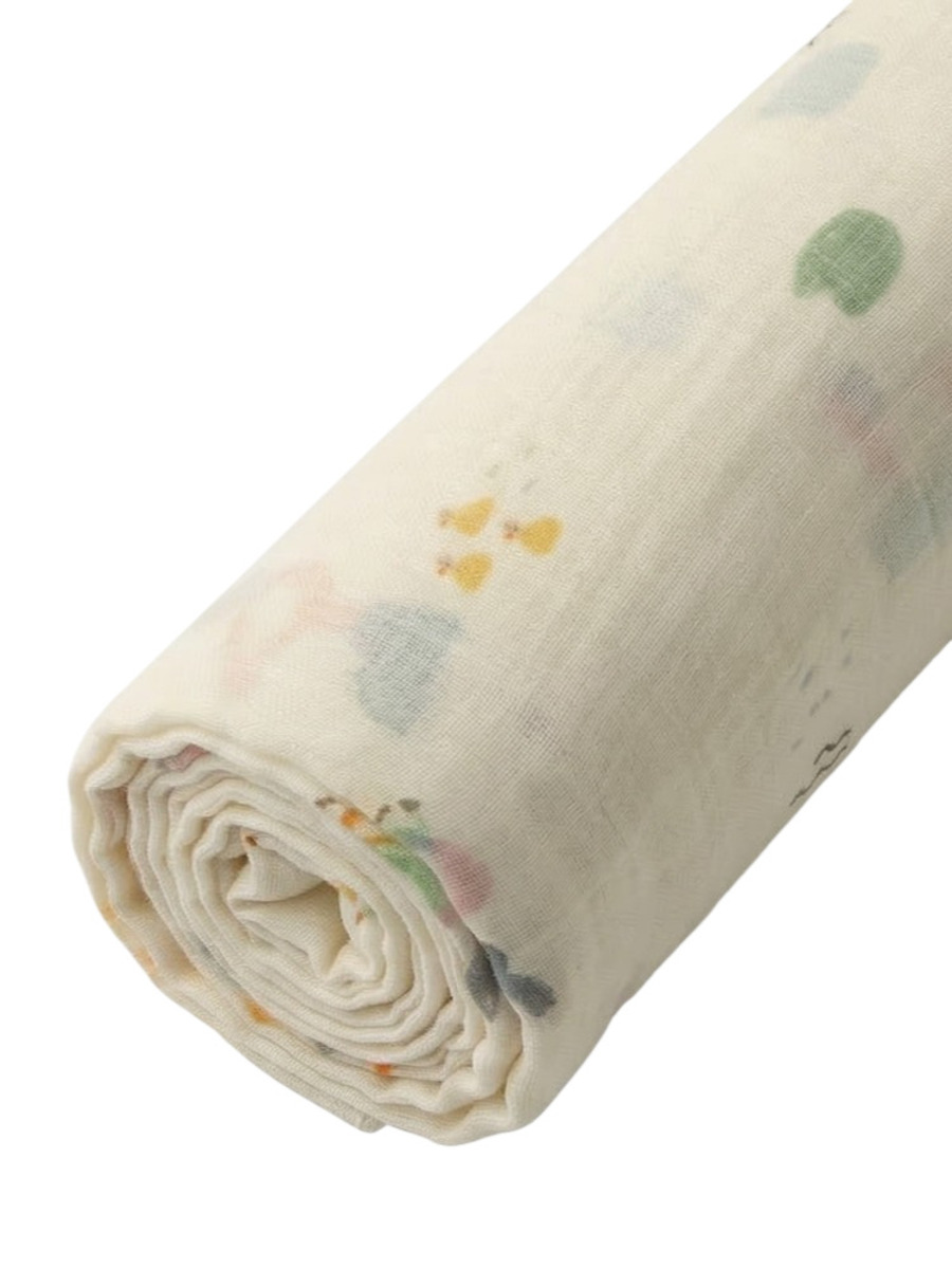 Buba Kids Муслиновая пеленка Утка-мандаринка 115х115см Buba Kids Муслиновая пеленка Утка-мандаринка 115х115см — изображение 1