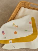 Buba Kids Набор из 3-х фланелевых платочков Сады кавказа/горчица/сливочный — изображение 2