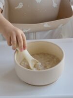 Edda Миска силиконовая на присоске с крышкой лён — изображение 5