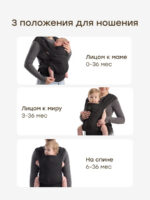 Happy Baby Эргорюкзак Babyhug Black — изображение 10