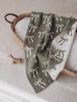 Mimibaby Плед из шерсти мериноса Бантики полынь — изображение 4