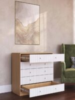 Antemi Комплект мебели с кроваткой Terra Light, комодом Fred, матрасом 100х70см и пеленальным столиком дерево — изображение 9