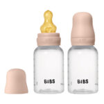 BIBS Набор из 2-х полипропиленовых бутылочек с латексной соской 150мл Blush