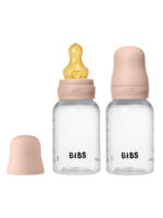 BIBS Набор из 2-х полипропиленовых бутылочек с латексной соской 150мл Blush