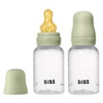 BIBS Набор из 2-х полипропиленовых бутылочек с латексной соской 150мл Sage