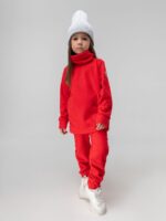 Bodo Костюм из флиса (кофта с воротником-стойкой, брюки) красный — изображение 6