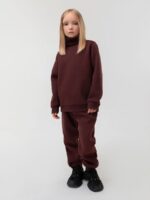 Bodo Костюм из футера с начесом (кофта, брюки) темно-коричневый — изображение 3