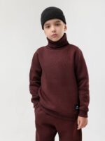 Bodo Костюм из футера с начесом (кофта, брюки) темно-коричневый — изображение 4