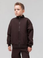 Bodo Костюм из футера с начесом (кофта на молнии, брюки) кофейный — изображение 5