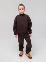 Bodo Костюм из футера с начесом (кофта на молнии, брюки) кофейный